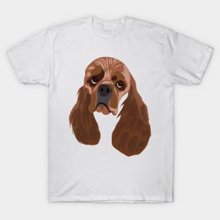 Spaniel Waffles Dog Portrait T-Shirt